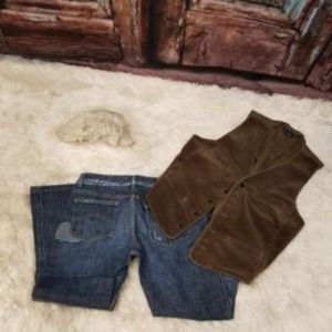 Vintage RALPH LAUREN Corduroy Vest Waistcoat Sz 10